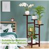 Image 2 : 1 5-Tier Wooden Plant Stand for Indoors; Tall Plant Stand (32.9" Height) - New in Box (Assembly Req)