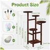 Image 3 : 1 5-Tier Wooden Plant Stand for Indoors; Tall Plant Stand (32.9" Height) - New in Box (Assembly Req)