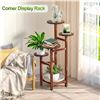 Image 8 : 1 5-Tier Wooden Plant Stand for Indoors; Tall Plant Stand (32.9" Height) - New in Box (Assembly Req)