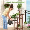 Image 9 : 1 5-Tier Wooden Plant Stand for Indoors; Tall Plant Stand (32.9" Height) - New in Box (Assembly Req)