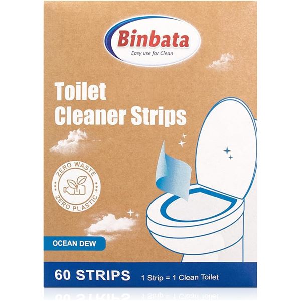 3 Packs of Binbata Toilet Bowl Cleaner Sheets - Ocean Dew - 60 Sheets - New
