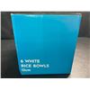 Image 3 : 6-Pack Box of Argon Tableware Rice Bowls - 13cm Bowls - New in Box