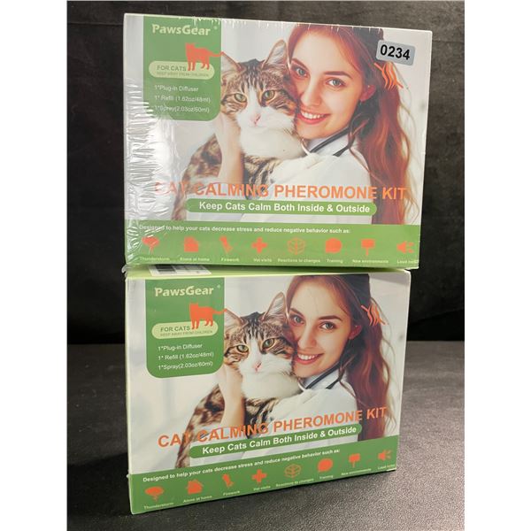 2 PawsGear Cat Calming Pheromone Plug-In Diffuser Kit; Reduces Stress/Anxiety in Cats - New Sealed