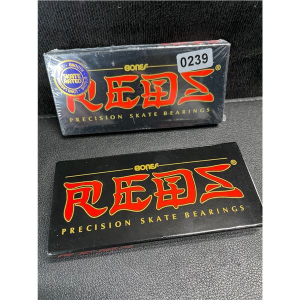 2 Packs of Bones Red Precision Skateboard Bearings (8 Each) - New