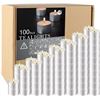 Image 1 : 100-Pack of White Tealight Candles - Unscented - New Sealed