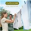 Image 2 : 1 Telescoping 40-FT Long Portable Retractable Clothesline; Heavy-Duty Clothesline for Indoors - New