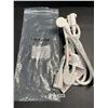 Image 3 : Firmerst 2-Pack of 3FT Extension Cords with Flat Plugs -White - 14AWG - Brand New!
