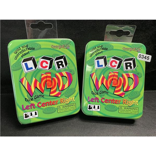 2 Left Center Right Wild Dice Games for Game Night - New