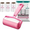 Image 1 : 3 Extra-Sticky Lint Roller Sets/Pet Hair Removers with 4 Refills - New