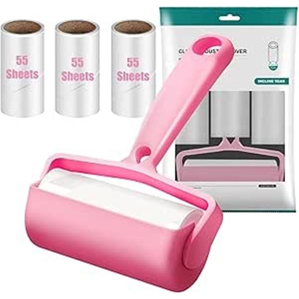 3 Extra-Sticky Lint Roller Sets/Pet Hair Removers with 4 Refills - New