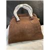 Image 2 : 1 Women's Brown Suede Tote Bag/Handbag Purse - 14" x 10" Size - Brand New