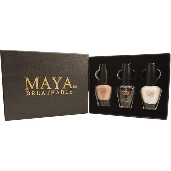 3PC Halal Nail Polish; Maya Breathable French Manicure Set - Brand New ($59 Retail!)