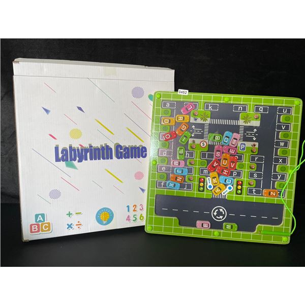 1 Magnetic Montessori-Style Alphabet Car Maze Labyrinth Toy/Activity Board for Toddlers - New