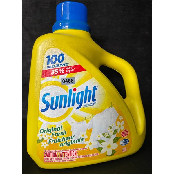 1 Large 4.0L Jug of Sunlight Original Fresh Laundry Detergent 100 Loads - New