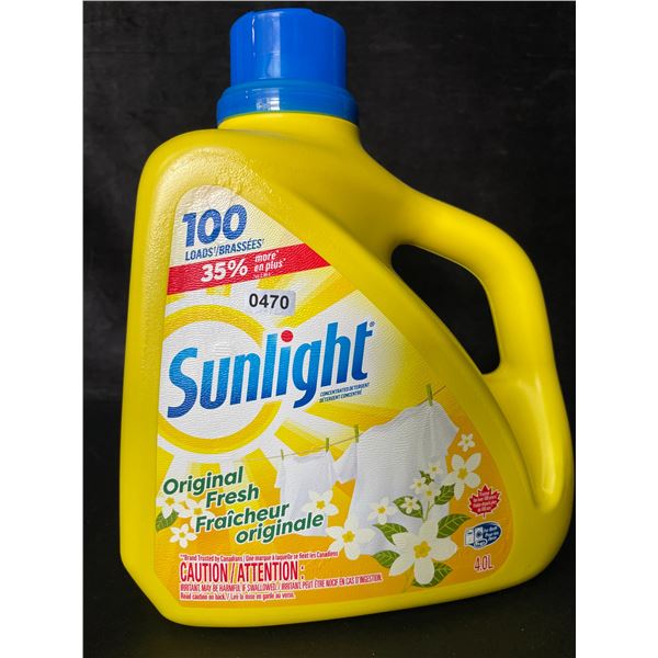 1 Large 4.0L Jug of Sunlight Original Fresh Laundry Detergent 100 Loads - New