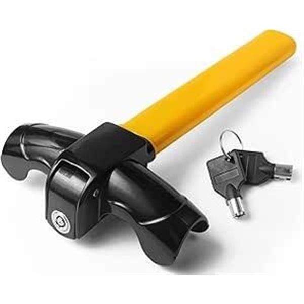 1 Universal Anti-Theft Heavy Duty Steering Wheel Lock with Keys - New