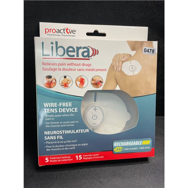 1 ProActive Libera Wire-Free TENS Device for Pain Relieve in Muscles/Nerves - NEW