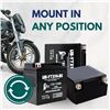 Image 3 : 1 Upstart Factory Activated Sealed Lead-Acid 12V 12Ah Battery; Motorcycle/ATV/Powersport Battery NEW