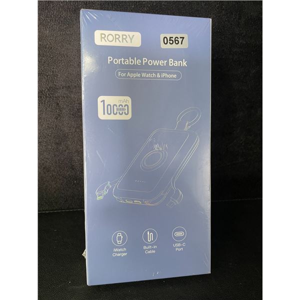 1 Rorry Portable Power Bank/Portable Charger (10,000mAh) - New Sealed!