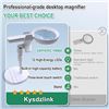 Image 2 : 1 Magnifying Lens with LED Light and Tabletop Stand - USB-C Rechargeable Design - New