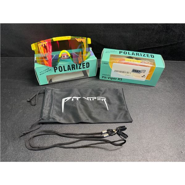 2 Pairs of Kids/Youth Pit Viper Polarized Sunglasses (For Ages 2-6yrs) - New