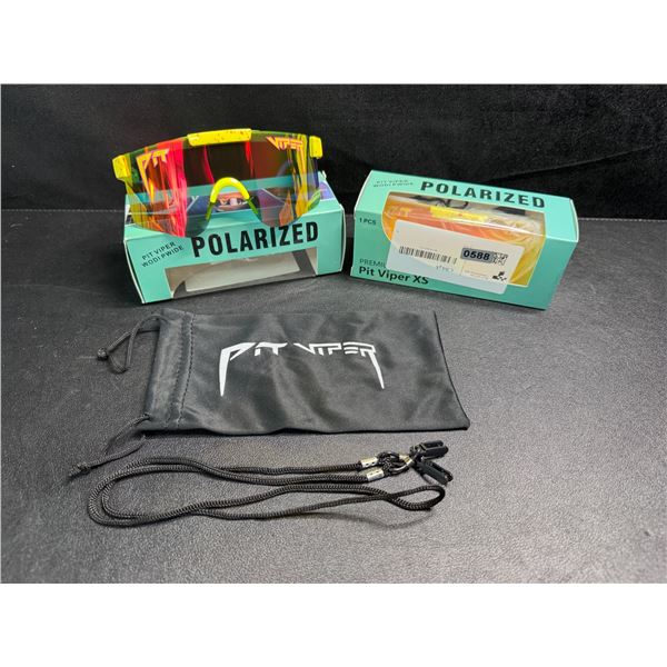 2 Pairs of Kids/Youth Pit Viper Polarized Sunglasses (For Ages 2-6yrs) - New