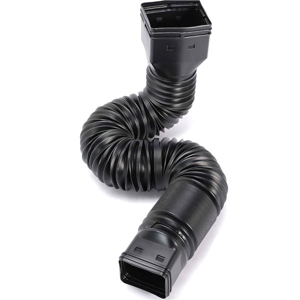 1 Flexible Rain Gutter Downspout Extension Kit from 21-60inches - New