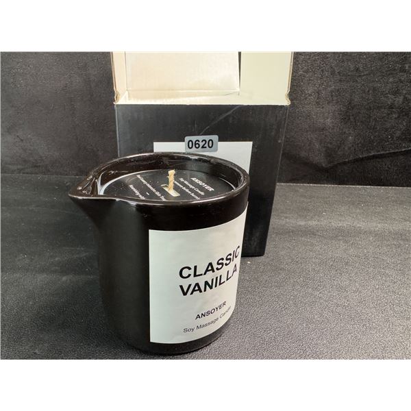 1 Ansoyer Classic Vanilla Soy Massage Candle - New