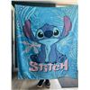 Image 1 : 1 Disney Stitch Throw Blanket - 50 x 60 inch - Blue - Brand New