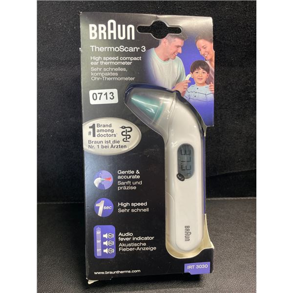 1 BRAUN ThermoScan 3 High-Speed Compact Ear Thermometer - Brand New!