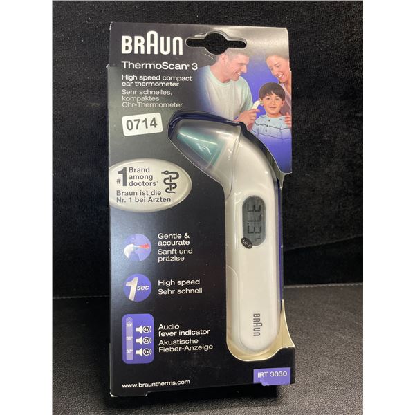 1 BRAUN ThermoScan 3 High-Speed Compact Ear Thermometer - Brand New!