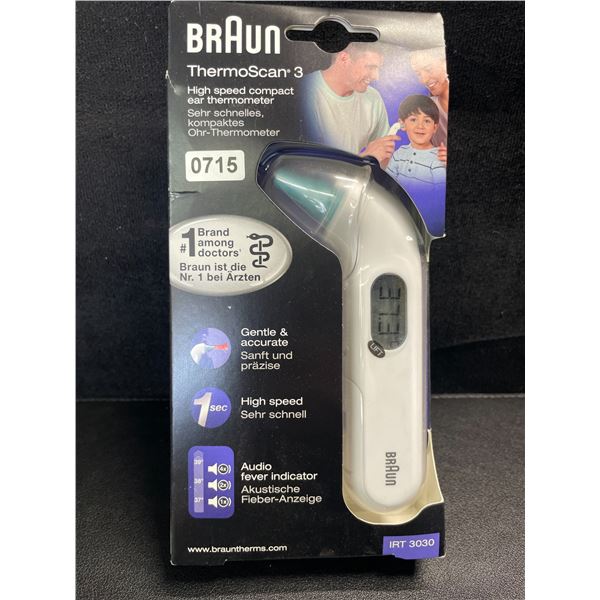 1 BRAUN ThermoScan 3 High-Speed Compact Ear Thermometer - Brand New!