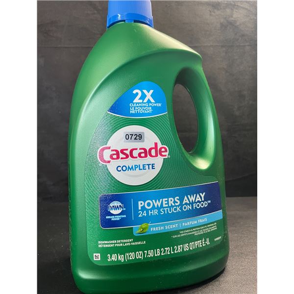 1 Large Jug of Cascade Complete Dishwasher Detergent - Fresh Scent w/ Dawn - 3.40kg - New