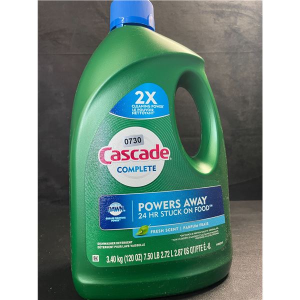 1 Large Jug of Cascade Complete Dishwasher Detergent - Fresh Scent w/ Dawn - 3.40kg - New