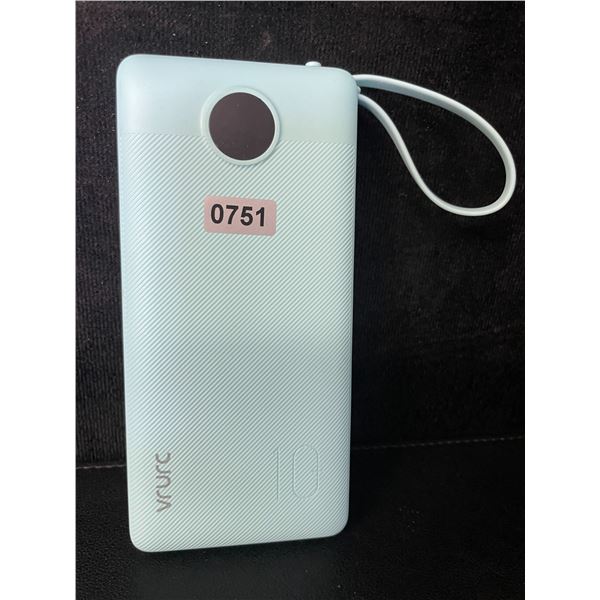 1 VRURC 10,000mAh Portable Power Bank/Charger w/ Built-In Charging Cords - No Box/Open Box