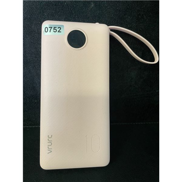 1 VRURC 10,000mAh Portable Power Bank/Charger w/ Built-In Charging Cords - No Box/Open Box