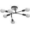 Image 6 : 1 Sputnik 6-Light Chandelier/Modern Ceiling Light - Black - 16.5" x 8" H - New