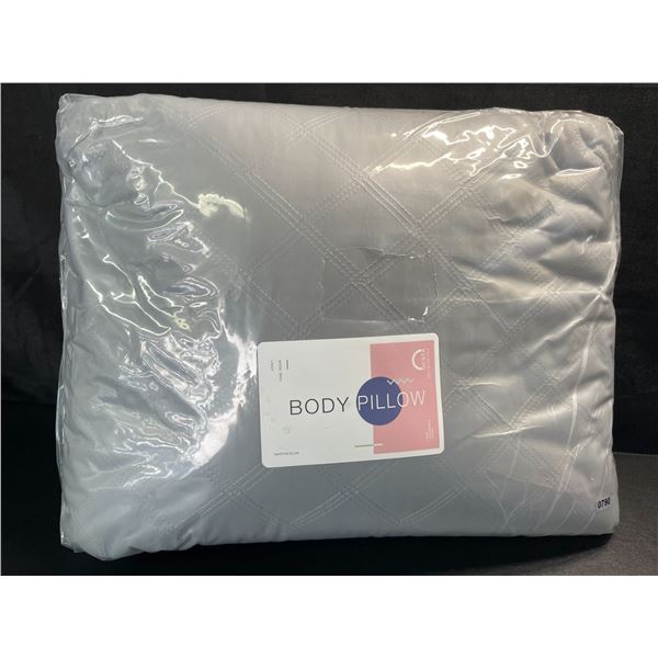 1 Body Pillow for Adults - Large 21" x 54" Size - Grey - New Sealed