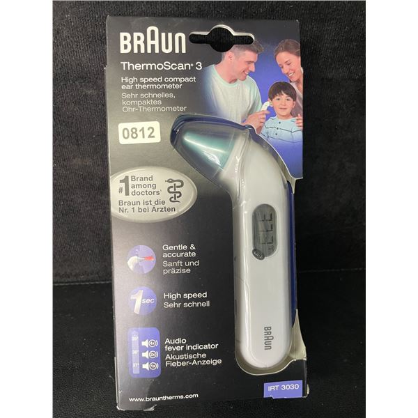 1 BRAUN ThermoScan 3 High-Speed Compact Ear Thermometer - Brand New!
