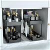 Image 1 : 2-Pack of Under The Sink Organizers - 2-Tier Sliding Cabinet Organizers (Black) - New