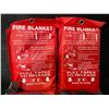 Image 2 : 2-Pack of Fire Blankets/Emergency Fire Blankets - 1.2m x 1.2m Size - New