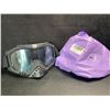 Image 2 : 2 Motorcycle/Motocross Goggles/Sport Goggles Masks - Black-  Brand New