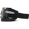 Image 4 : 2 Motorcycle/Motocross Goggles/Sport Goggles Masks - Black-  Brand New