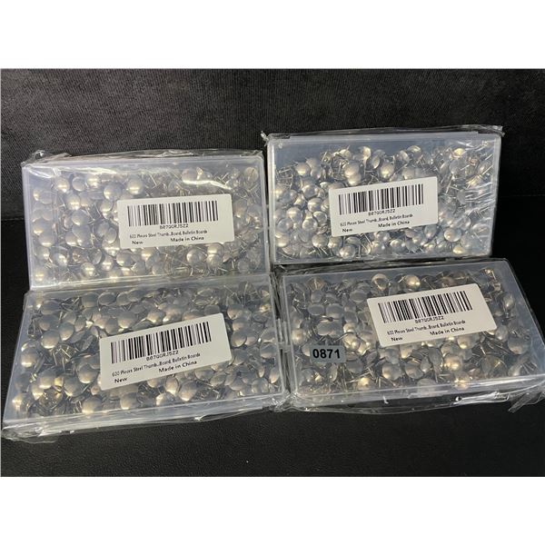 4 Packs of Steel/Heavy Duty Thumb Tacks (600PCS Each) - New