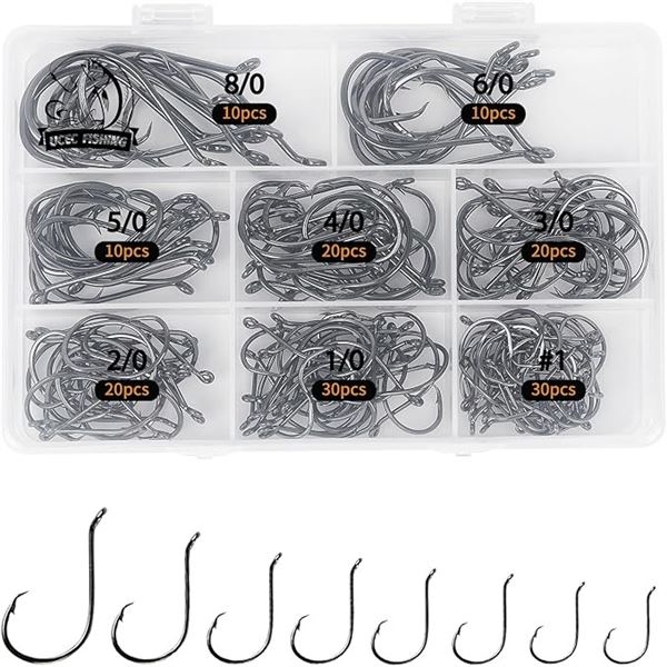 2 Packs of Assorted Size Fishing Hooks - Brand New