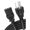 Image 1 : 1 Bicmice Standard PC/Monitor/TV Replacement Power Cord - 10-Feet Length - Black - New