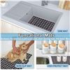Image 6 : 2-Pack of Kitchen Sink Mats; Fast Draining/Easy Clean Mats - Cut To Size (15.7" x 11.8") - New