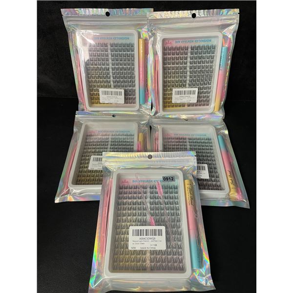5 DIY Eyelash Extension Kits - Natural Lash Clusters w/ Lash Bond - New