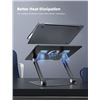 Image 7 : 1 Adjustable Laptop Stand/Portable Laptop Riser (for 10" to 17.3" Laptops) - Brand New