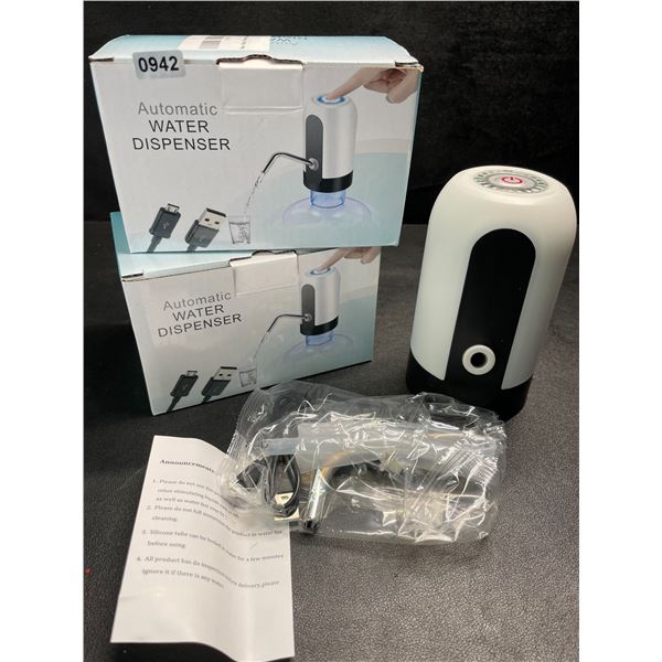 2 Automatic Portable Water Dispensers/Electric Water Pumps - Fit Directly On 5 Gallon Bottles - New